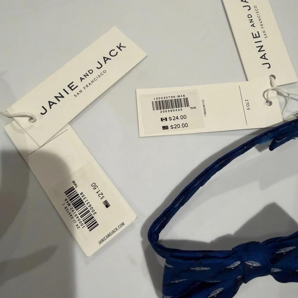 Janie and Jack Kids Bow Tie Set -size 2T-5T NWT